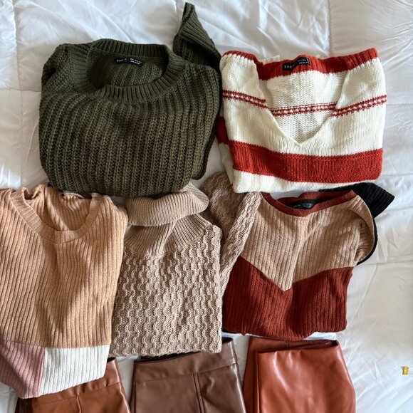 Shein Bundle 3 Skirts 5 Sweaters Small Medium - Picture 2 of 10